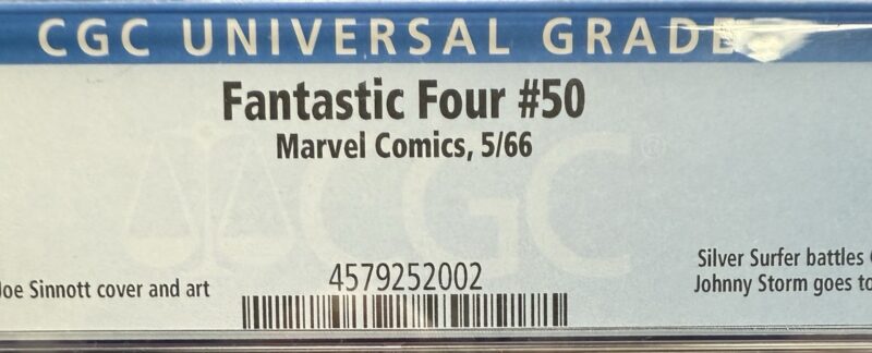 1966 Fantastic Four #50 - The Startling Saga Of The Silver Surfer (CGC) - Image 7