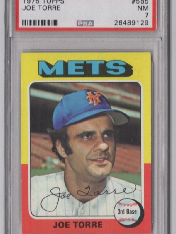 1975 TOPPS 3-15 JOE TORRE PSA 7 NEW YORK METS #565