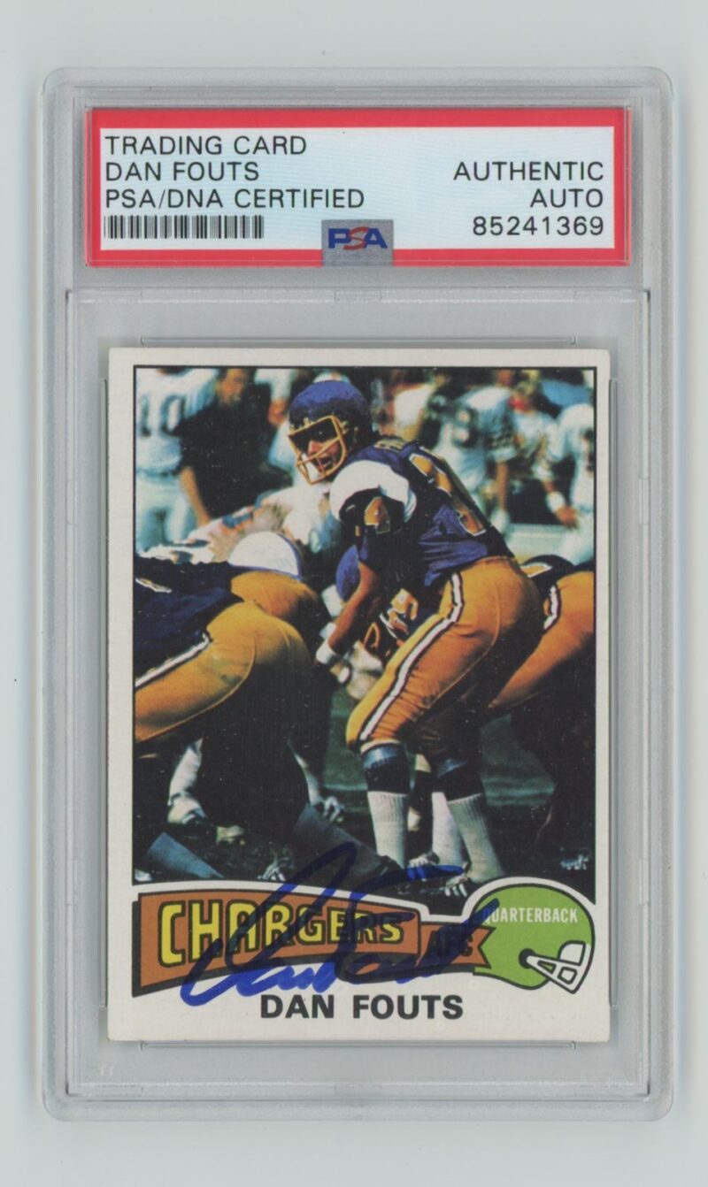 1975 TOPPS DAN FOUTS ROOKIE AUTO PSA SAN DIEGO CHARGERS 367 AUTHENTIC SIGNATURE 286685215065