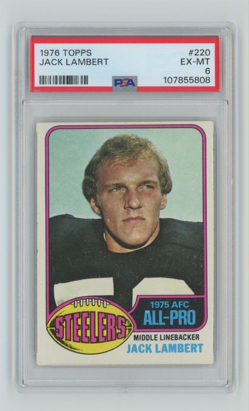 1976 TOPPS JACK LAMBERT ROOKIE PSA 6 PITTSBURGH STEELERS #220