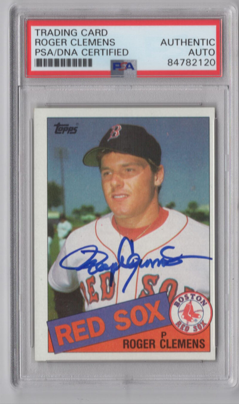1985 TOPPS 3 15 ROGER CLEMENS AUTO PSA BOSTON RED SOX 181 286366670635