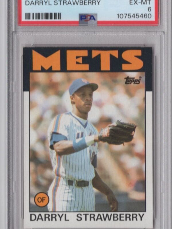 1986 TOPPS DARRYL STRAWBERRY PSA 6 NEW YORK METS #80 POP