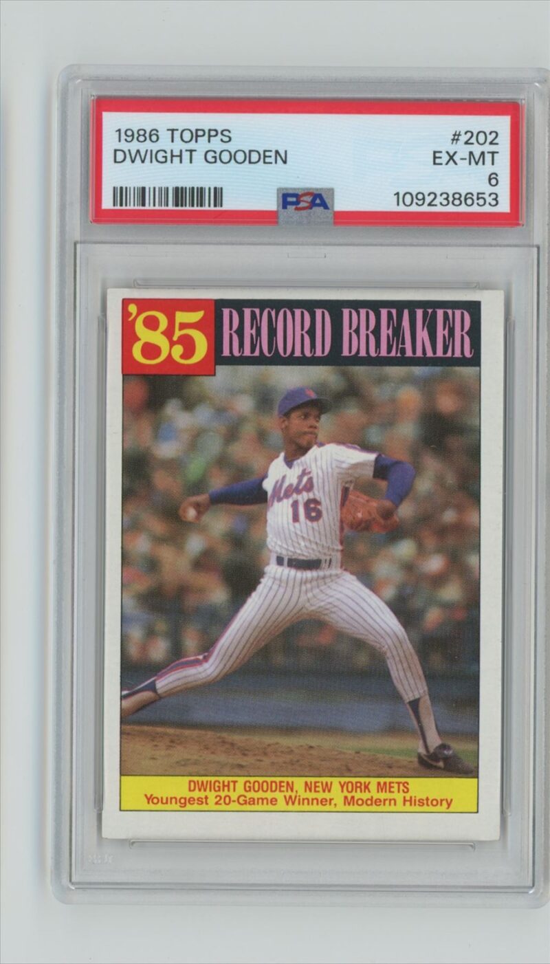 1986 TOPPS DWIGHT GOODEN PSA 6 NEW YORK METS #202