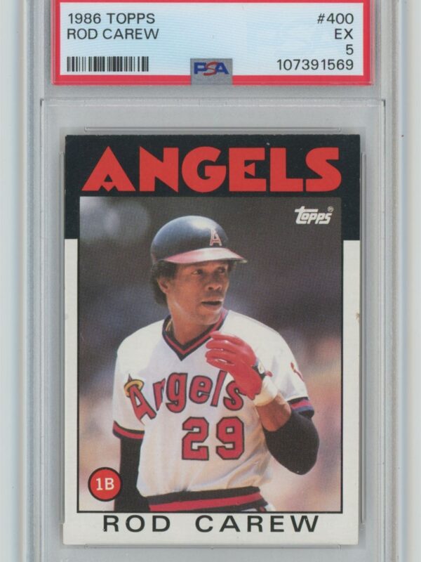1986 TOPPS ROD CAREW PSA 5 CALIFORNIA ANGELS 400 286740614565