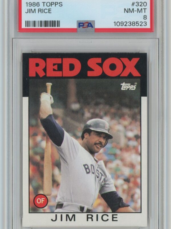 1987 FLEER HEADLINERS JIM RICE PSA 8 BOSTON RED SOX #6