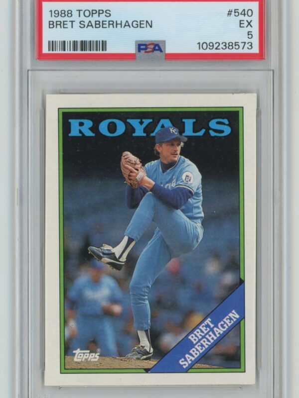 1988 TOPPS BRET SABERHAGEN PSA 5 KANSAS CITY ROYALS #540 POP 1, TOTAL POP 18
