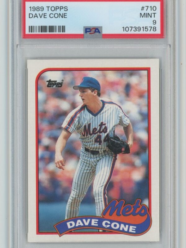 1989 TOPPS DAVE CONE PSA 9 NEW YORK METS 710 POP 2 ONLY 4 HIGHER 286740673935