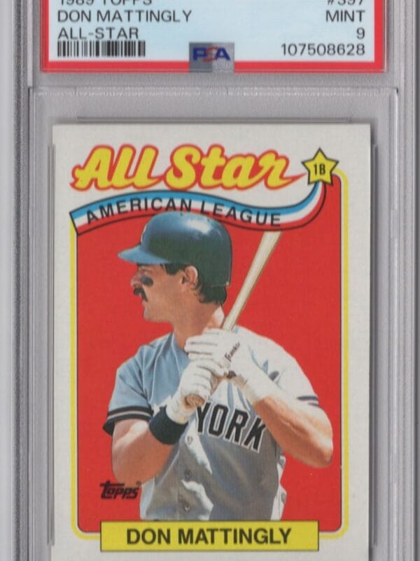 1989 TOPPS DON MATTINGLY PSA 9 NEW YORK YANKEES #397