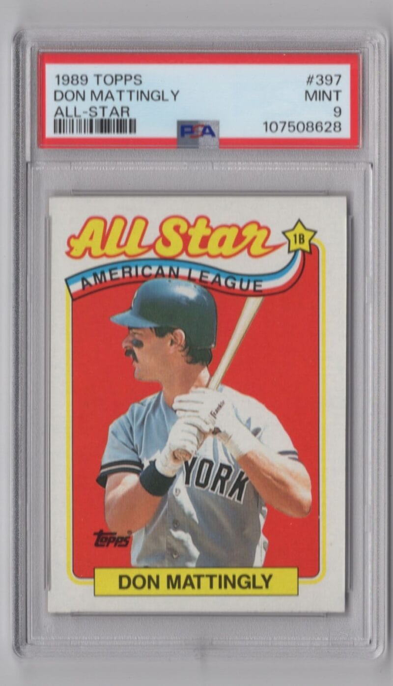 1989 TOPPS DON MATTINGLY PSA 9 NEW YORK YANKEES #397