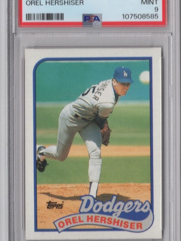 1989 TOPPS OREL HERSHISER PSA 9 LOS ANGELES DODGERS #550 POP 25