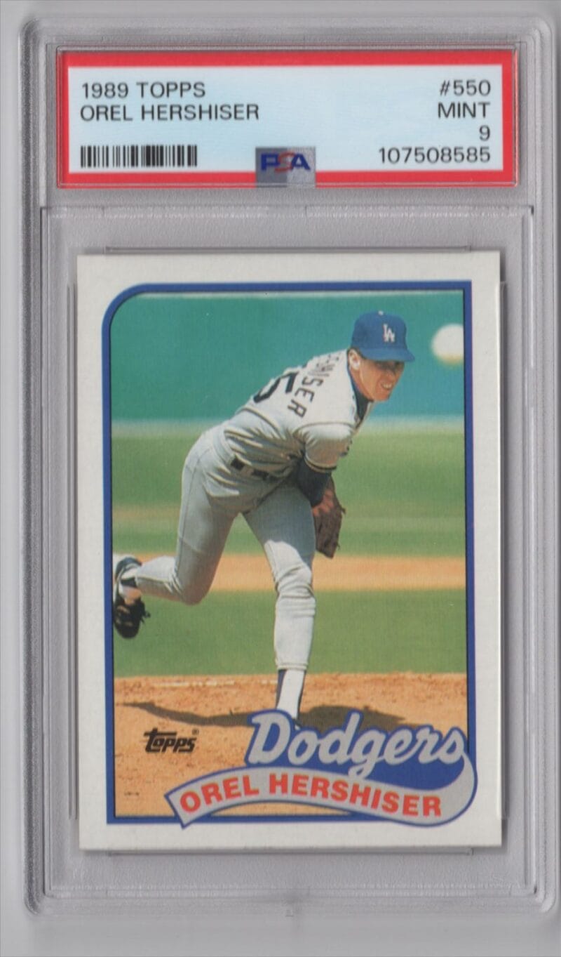 1989 TOPPS OREL HERSHISER PSA 9 LOS ANGELES DODGERS #550 POP 25