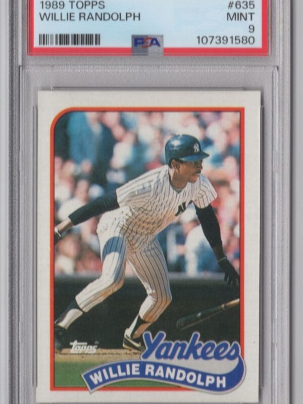 1989 TOPPS WILLIE RANDOLPH PSA 9 NEW YORK YANKEES #635