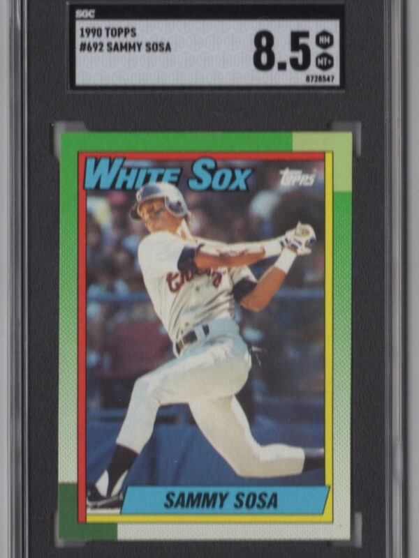 1990 TOPPS SAMMY SOSA SGC 8.5 CHICAGO WHITE SOX #692