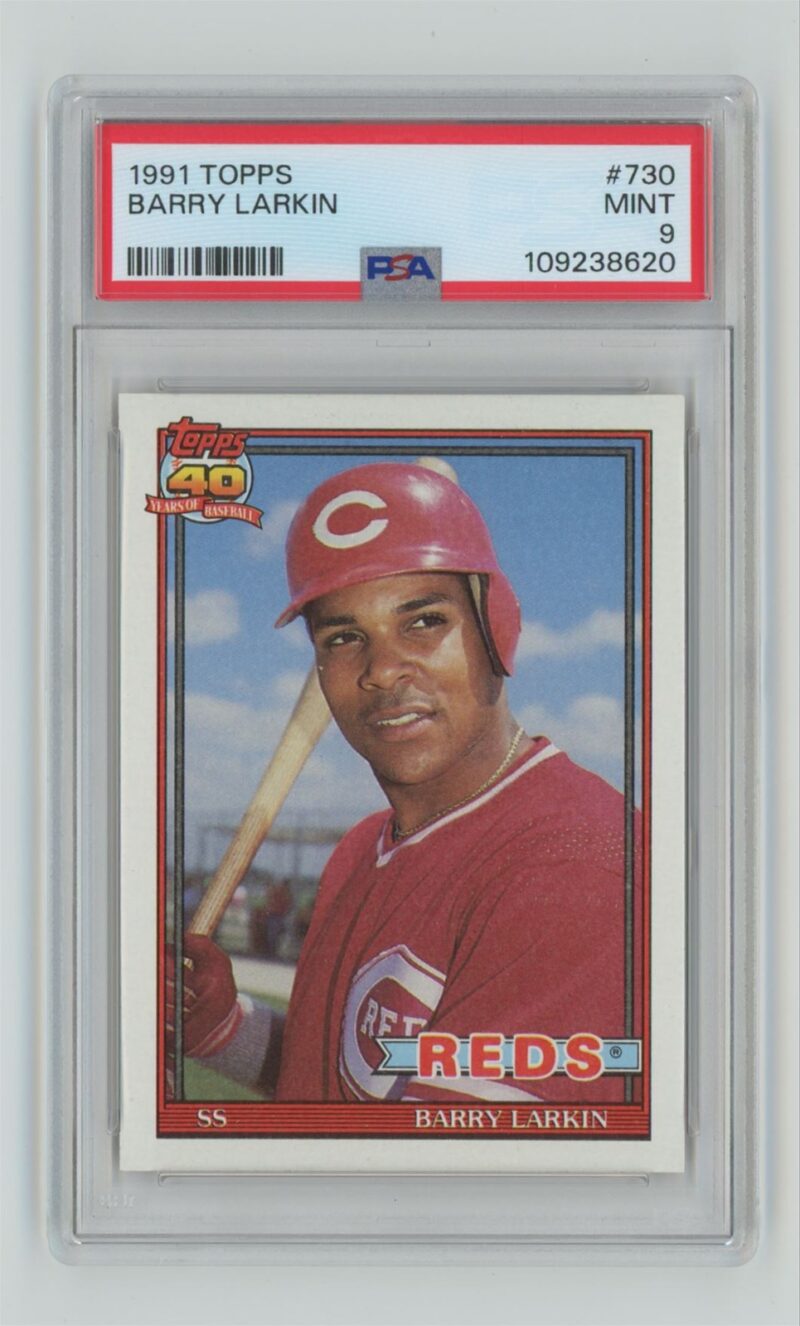 1991 TOPPS BARRY LARKIN PSA 9 CINCINNATI REDS #730