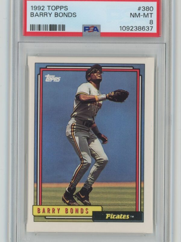 1992 TOPPS BARRY BONDS PSA 8 PITTSBURGH PIRATES #380