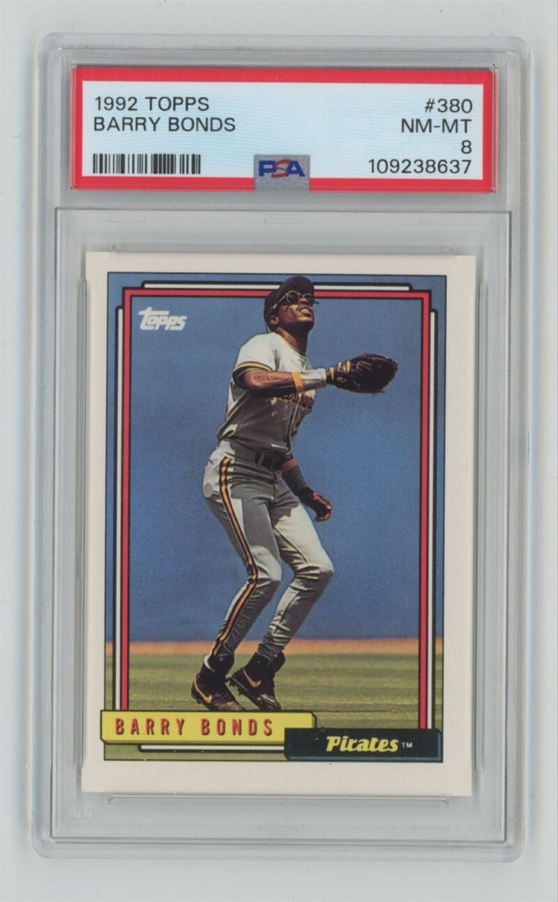 1992 TOPPS BARRY BONDS PSA 8 PITTSBURGH PIRATES #380