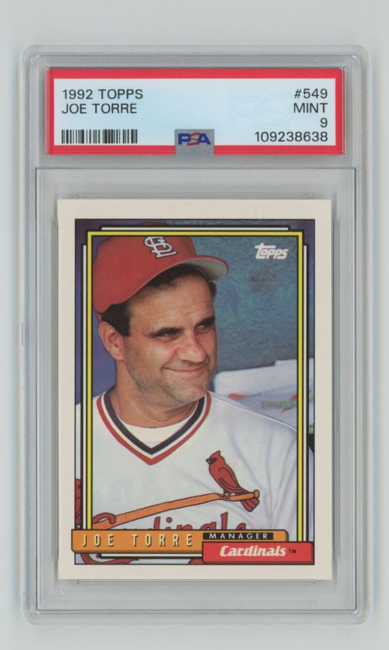 1992 TOPPS JOE TORRE PSA 9 ST. LOUIS CARDINALS #549