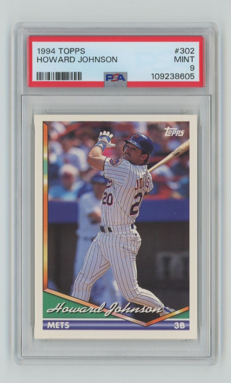 1994 TOPPS HOWARD JOHNSON PSA 9 NEW YORK METS #302 POP 2 W/ ZERO HIGHER