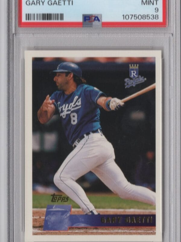 1996 TOPPS GARY GAETTI PSA 9 KANSAS CITY ROYALS #204 POP 2 ONLY 1 HIGHER
