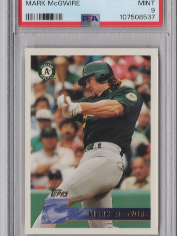1996 TOPPS MARK MCGWIRE PSA 9 OAKLAND ATHLETICS #145 POP 32