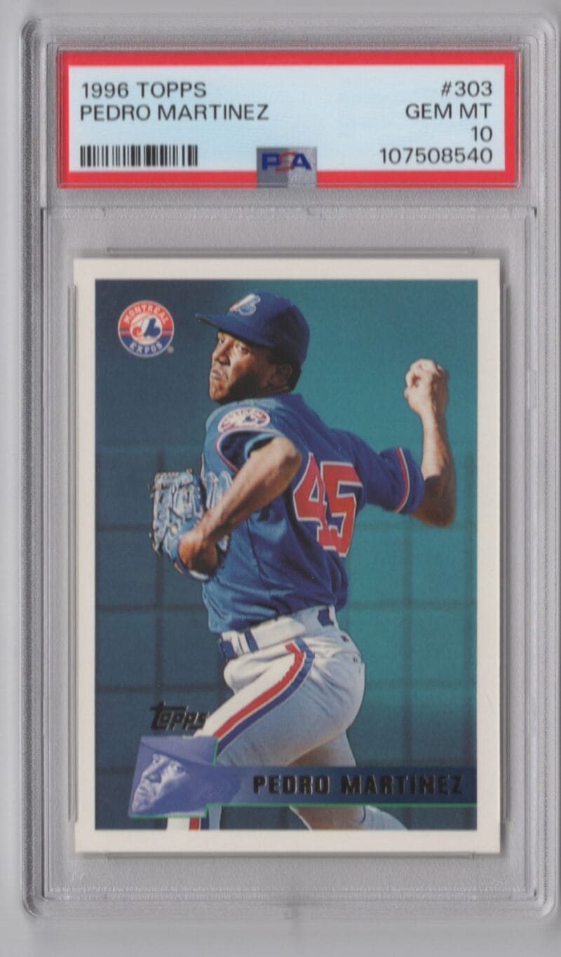 1996 TOPPS PEDRO MARTINEZ PSA 10 MONTREAL EXPOS #303 PERFECT PSA 10