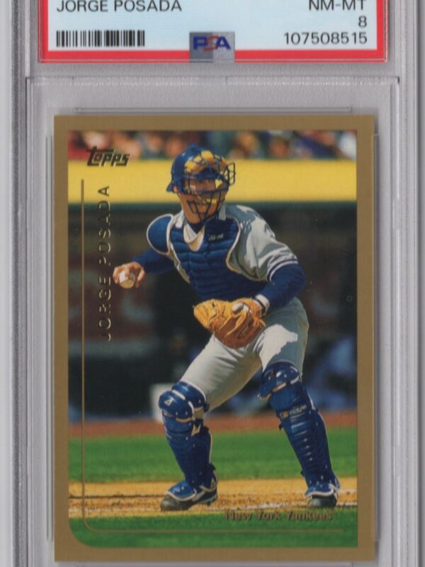 1999 TOPPS GOLD JORGE POSADA PSA 8 NEW YORK YANKEES #43 POP 1 ONLY 19 HIGHER