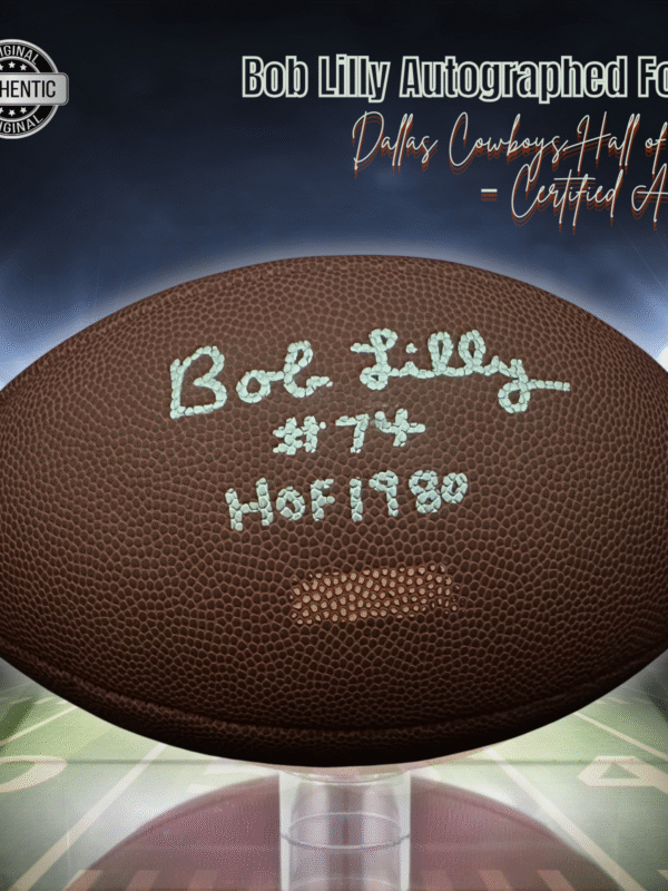Bob Lilly Autographed signed Wilson NFL Football