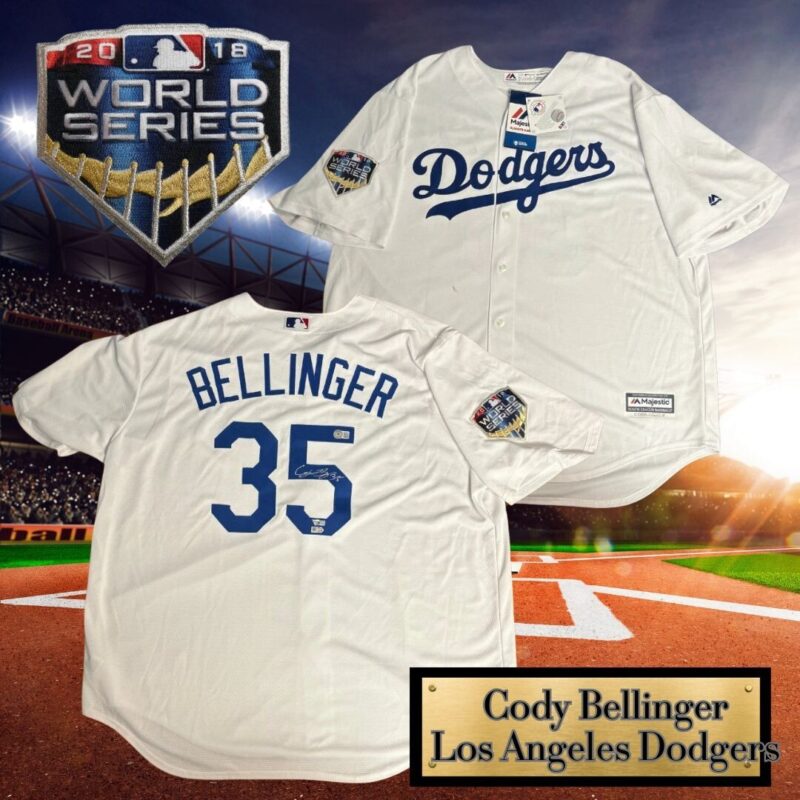 Cody Bellinger Autographed Los Angeles Dodgers 2018 World Series Majestic Jersey