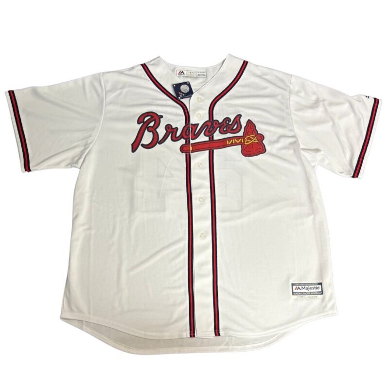 Deion Sanders Autographed Atlanta Braves Majestic MLB Jersey - Image 4