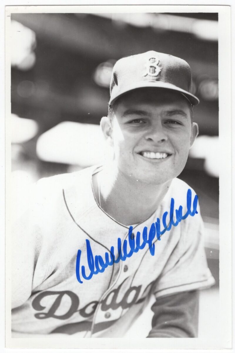 Don Drysdale Autographed 1956 Kodak Los Angeles Dodgers Photo