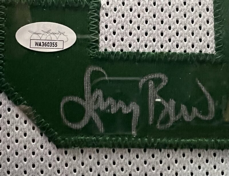 Larry Bird Autographed and Framed Boston Celtics Jersey - Image 3