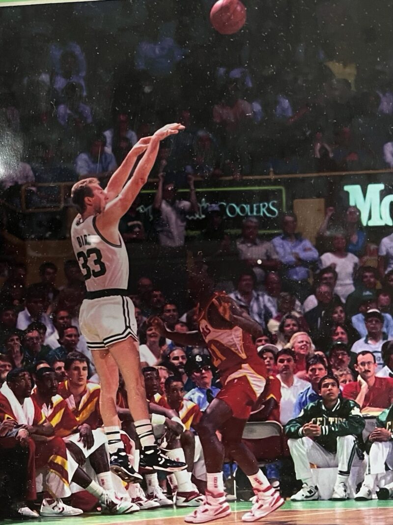 Larry Bird Autographed and Framed Boston Celtics Jersey - Image 4
