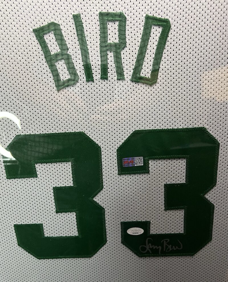 Larry Bird Autographed and Framed Boston Celtics Jersey - Image 7