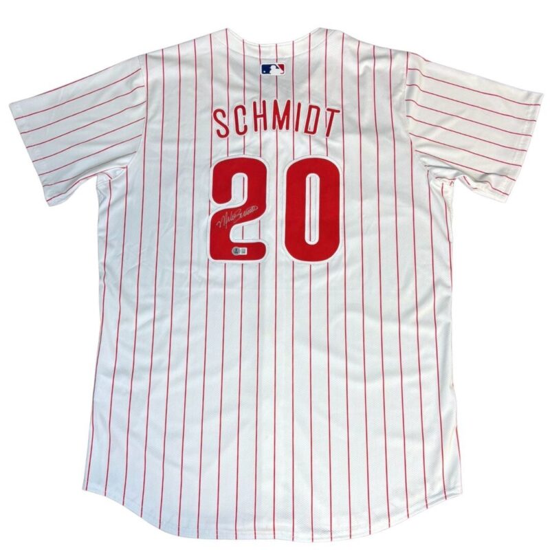 Mike Schmidt Autographed  Philadelphia Phillies Nike MLB Jersey - Image 3