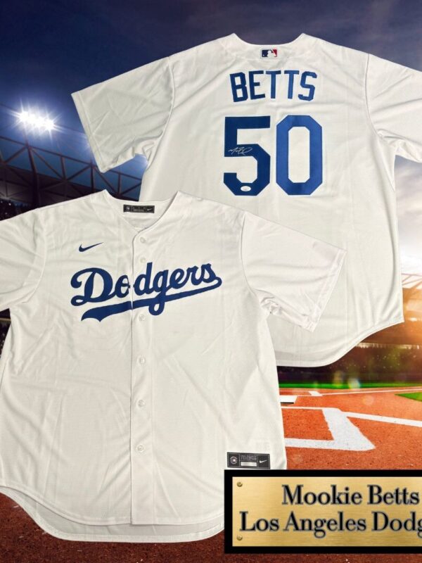 Mookie Betts Autographed signed Los Angeles Dodgers Nike Jersey