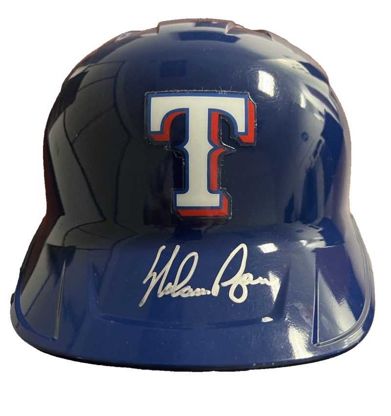 Nolan Ryan Autographed Signed Texas Rangers Rawlings MLB Helmet - Image 3