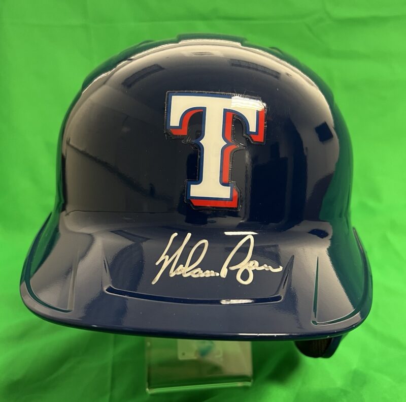 Nolan Ryan Autographed Signed Texas Rangers Rawlings MLB Helmet - Image 5