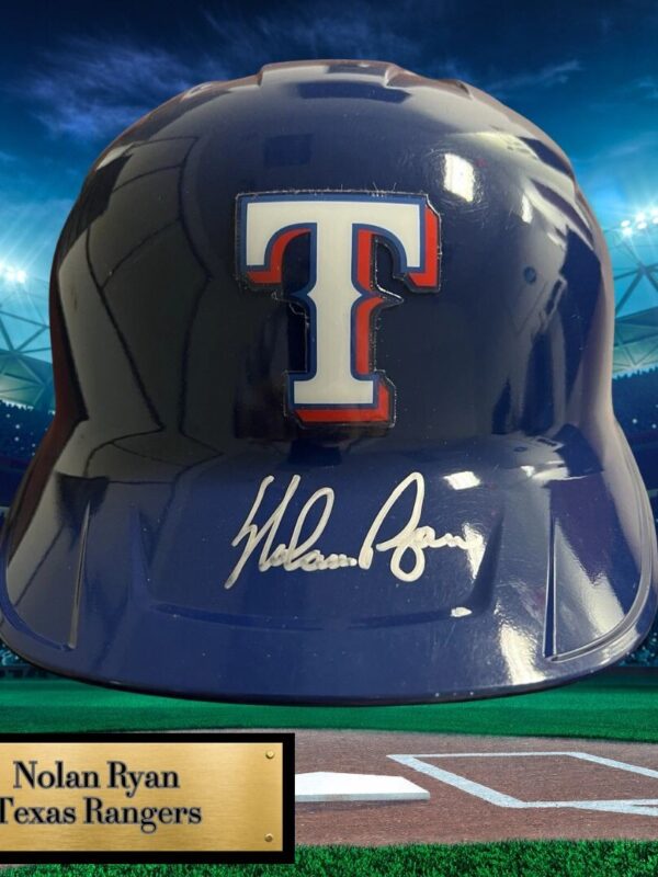 Nolan Ryan Autographed Signed Texas Rangers Rawlings MLB Helmet