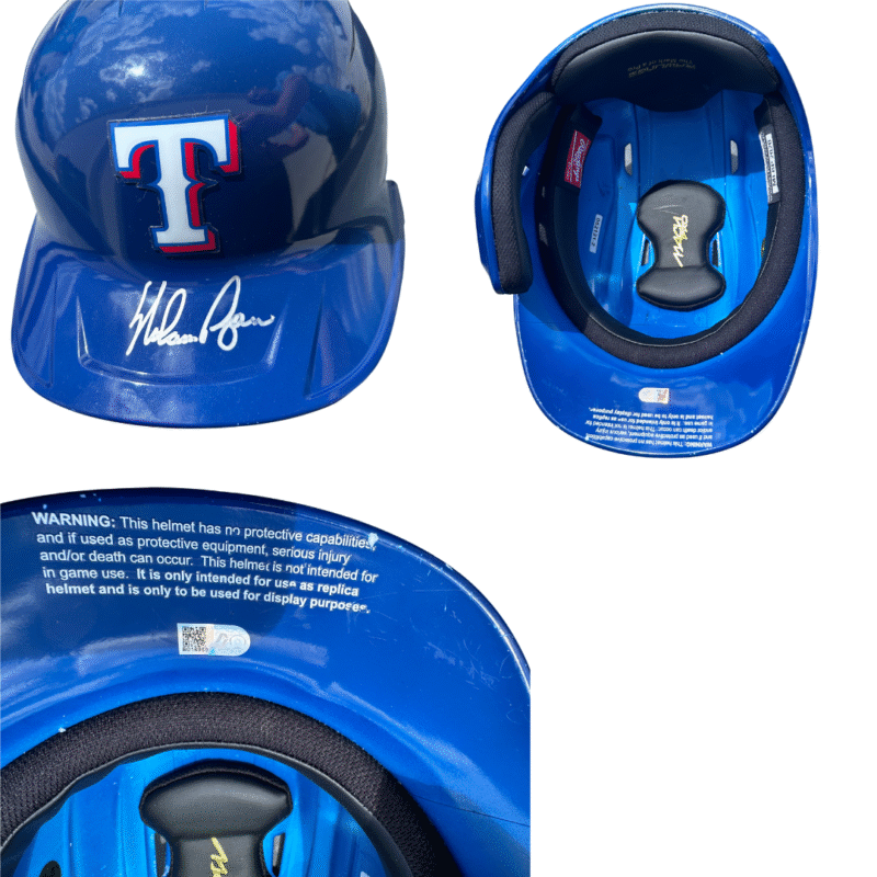 Nolan Ryan Autographed Signed Texas Rangers Rawlings MLB Helmet - Image 8