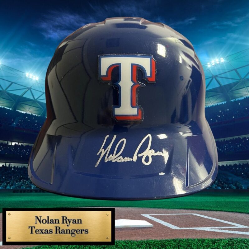 Nolan Ryan Autographed Signed Texas Rangers Rawlings MLB Helmet
