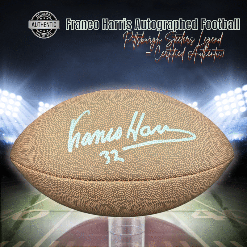 Pittsburgh Steelers Franco Harris Autographed  Wilson NFL Football