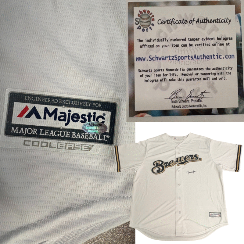 ROLLIE FINGERS AUTOGRAPHED Milwaukee Brewers Jersey - Image 4