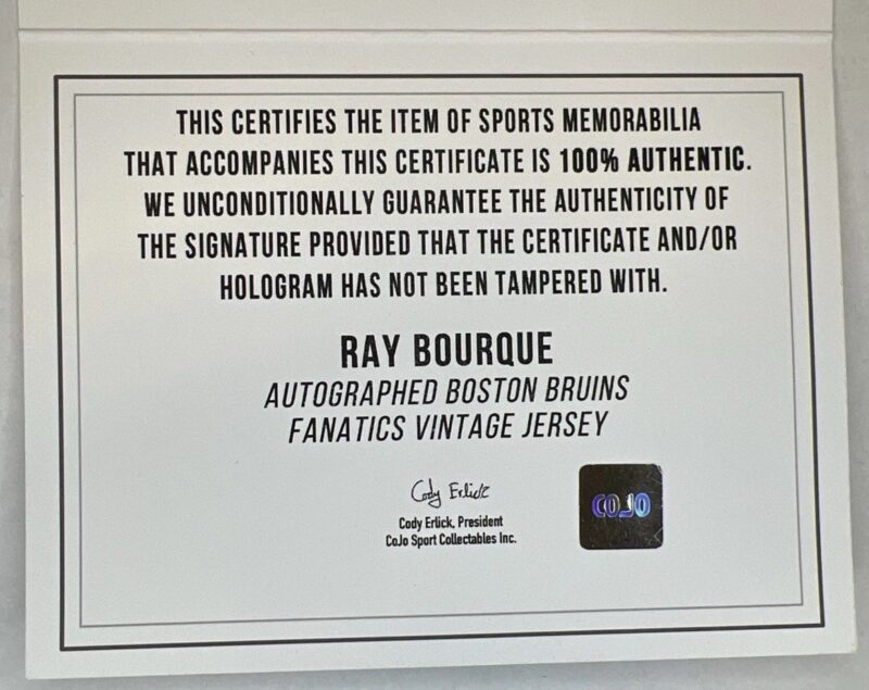 Ray Bourque Autographed Boston Bruins Fanatics NHL Jersey - Image 11