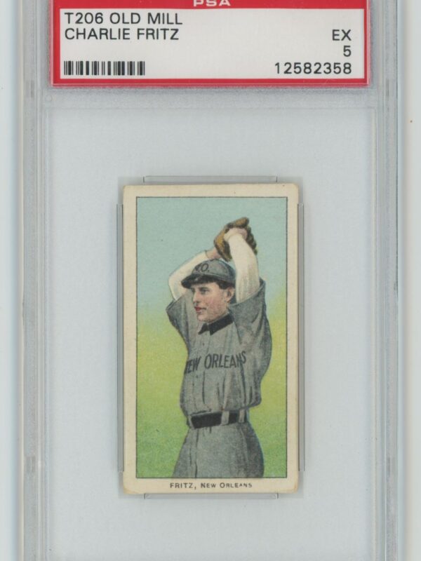1909 OLD MILL WHITE BORDER CHARLIE FRITZ PSA 5 NEW ORLEANS TOTAL POP 33