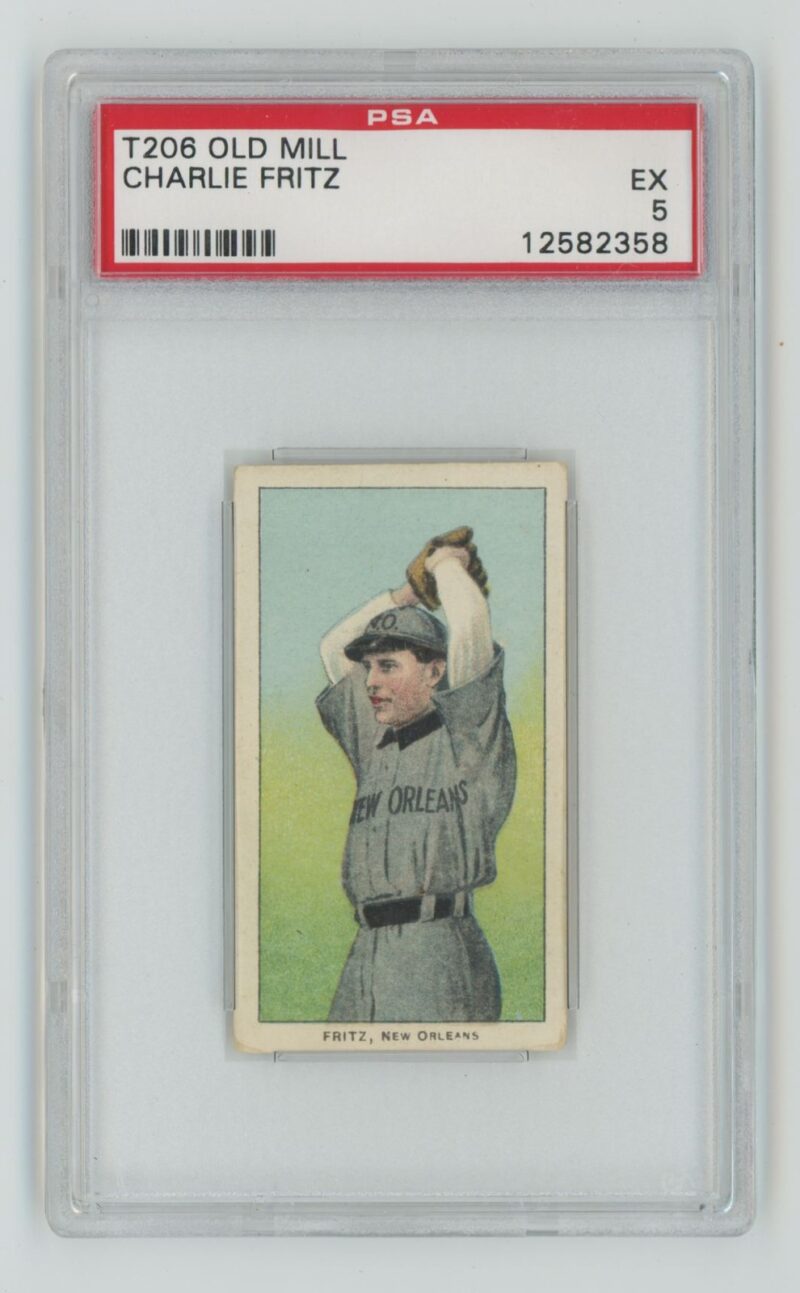 1909 OLD MILL WHITE BORDER CHARLIE FRITZ PSA 5 NEW ORLEANS TOTAL POP 33