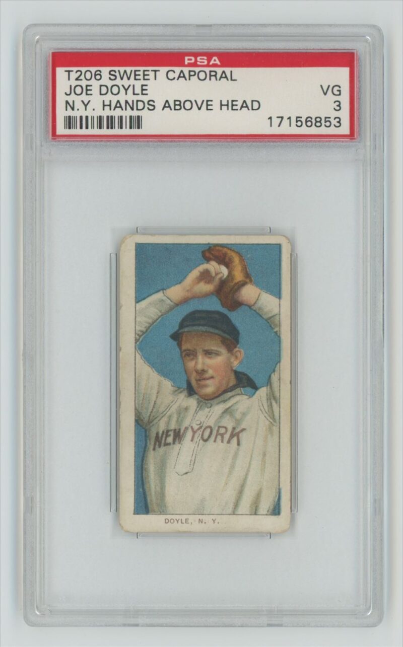 1909 SWEET CAPORAL WHITE BORDER JOE DOYLE PSA 3 NEW YORK 286593747076