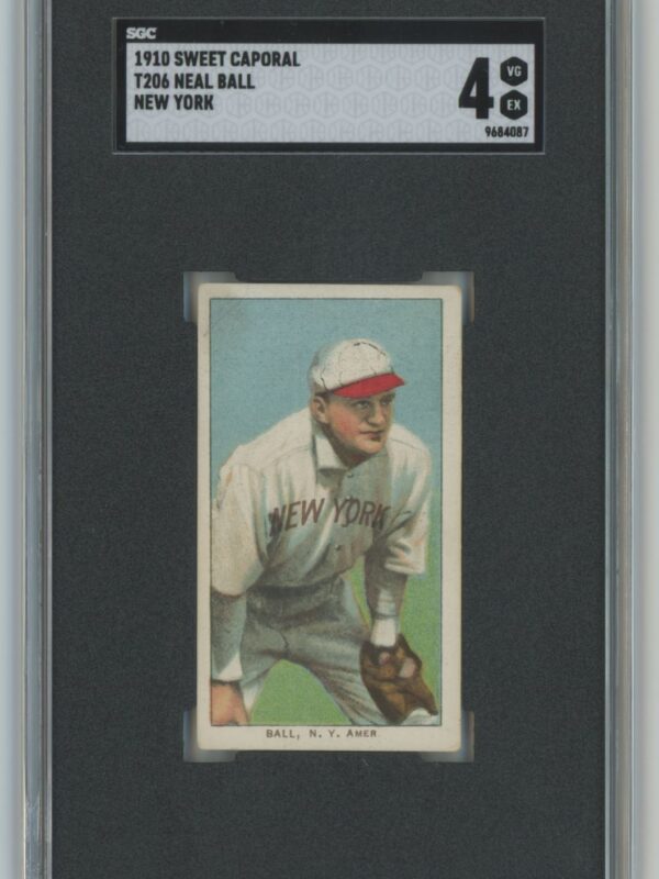 1910 SWEET CAPORAL 350/30 WHITE BORDER NEAL BALL SGC 4 NEW YORK NEW YORK