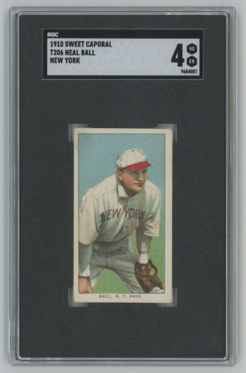 1910 SWEET CAPORAL 350/30 WHITE BORDER NEAL BALL SGC 4 NEW YORK NEW YORK