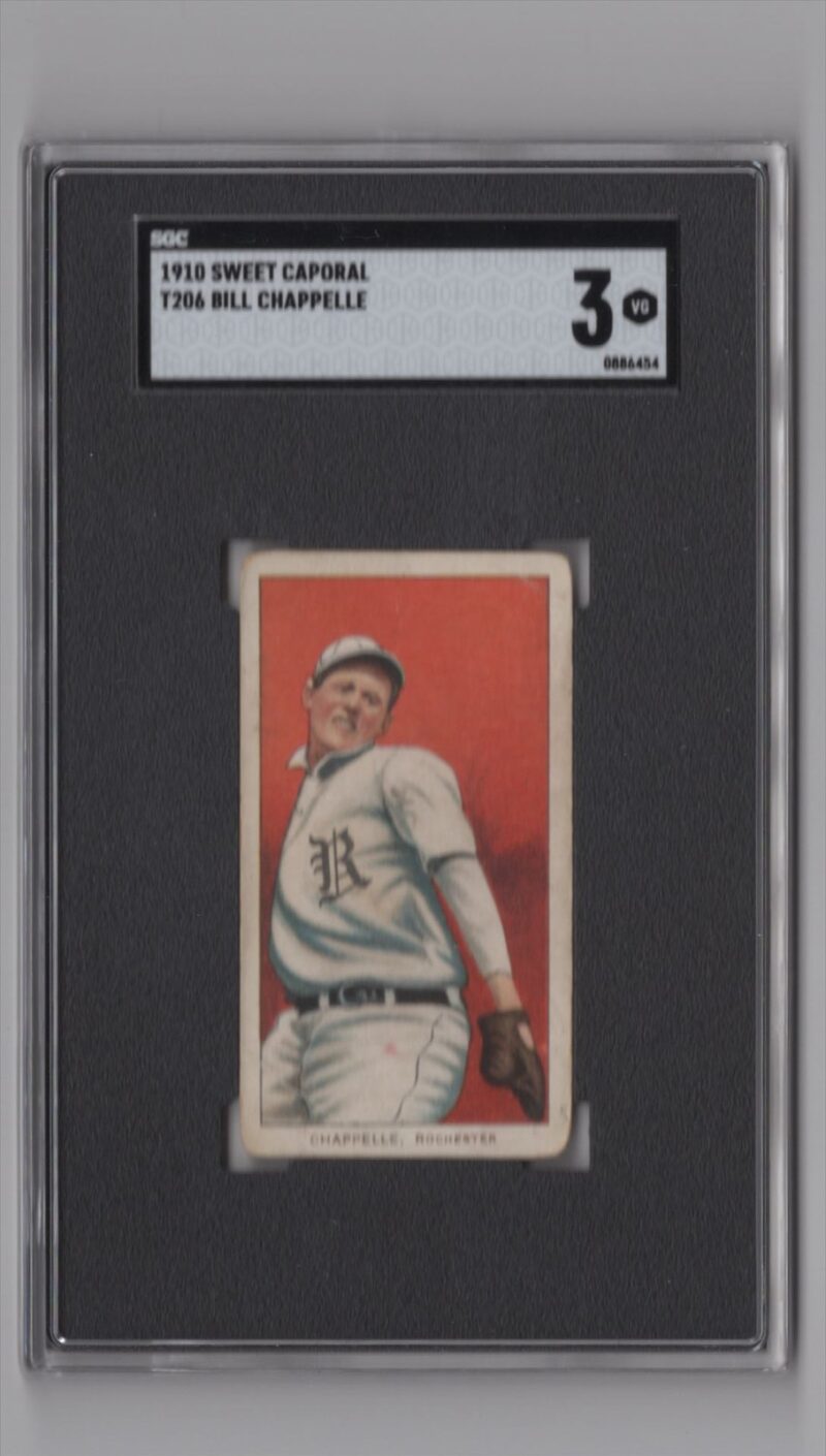 1910 SWEET CAPORL WHITE BORDER 3 15 BILL CHAPPELLE SGC 3 ROCHESTER 286532702506