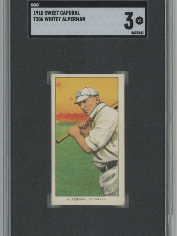 1910 WHITE BORDER WHITEY ALPERMAN SGC 3 BROOKLYN POP 6 ONLY 6 HIGHER